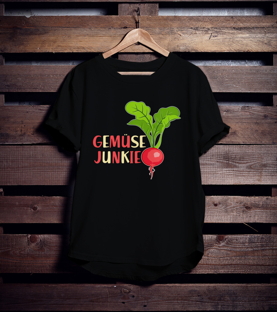 Gemüse Junkie Radish Enthusiast Vibrant Vegetable Lover T-Shirt