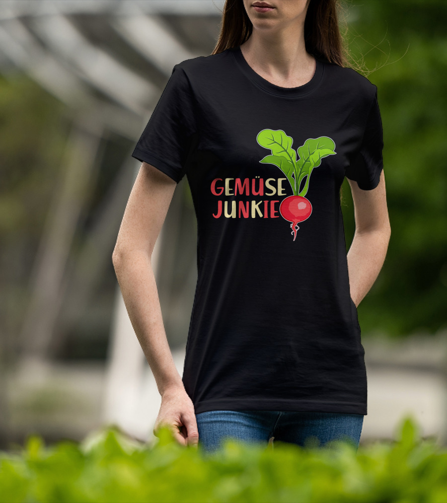 Gemüse Junkie Radish Enthusiast Vibrant Vegetable Lover T-Shirt