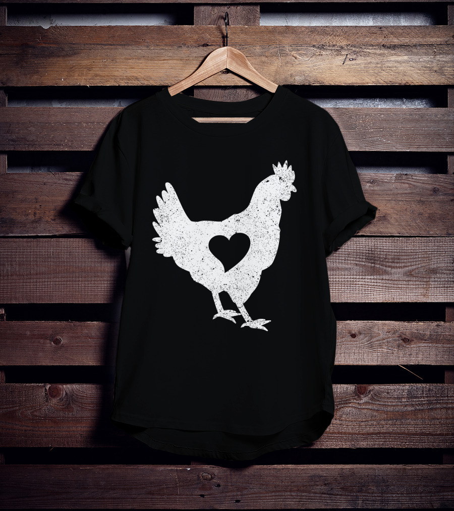 Love Chicken Heart Cutout T-Shirt
