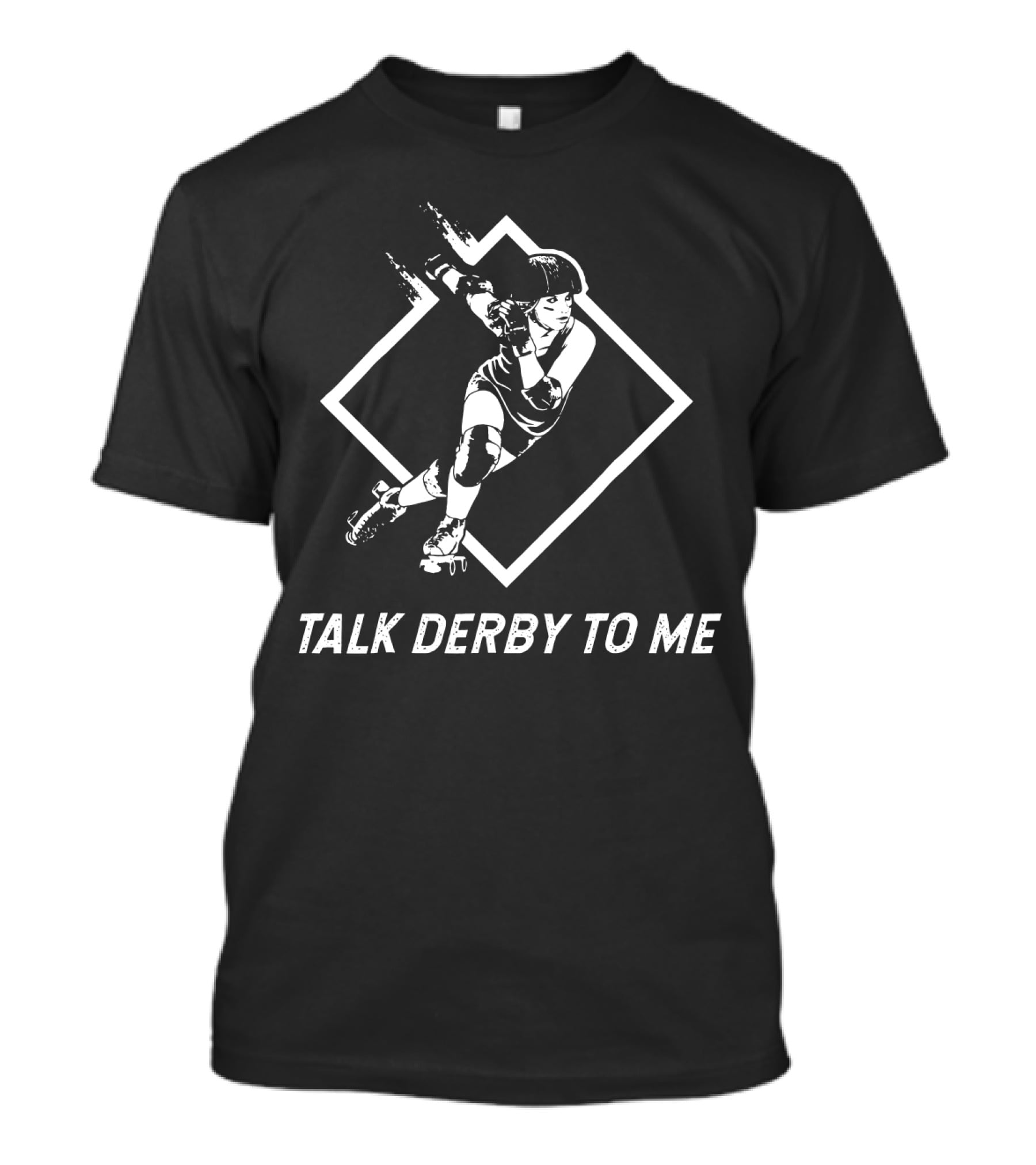 Talk Derby To Me Roller Derby Skater Action T-Shirt