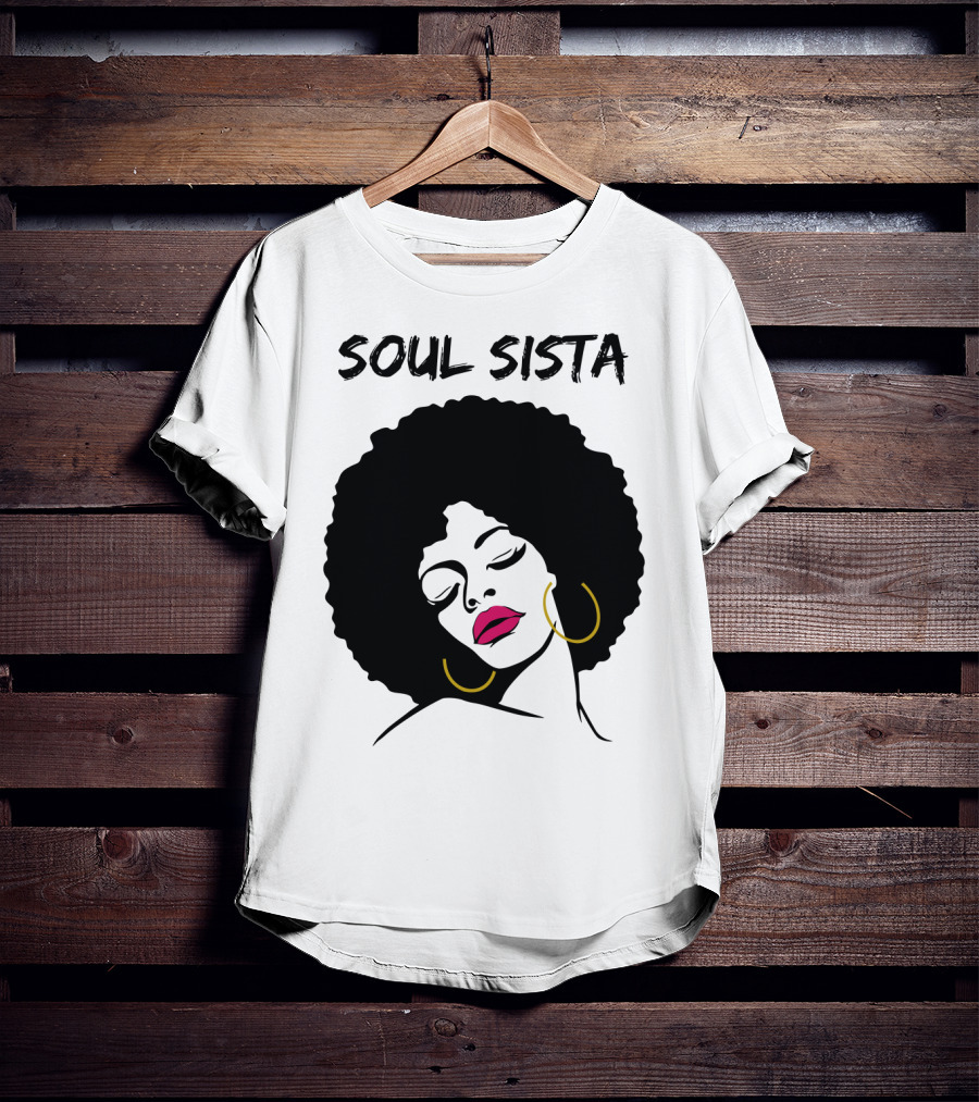 Soul Sista Afro Black Girl Birthday T-Shirt