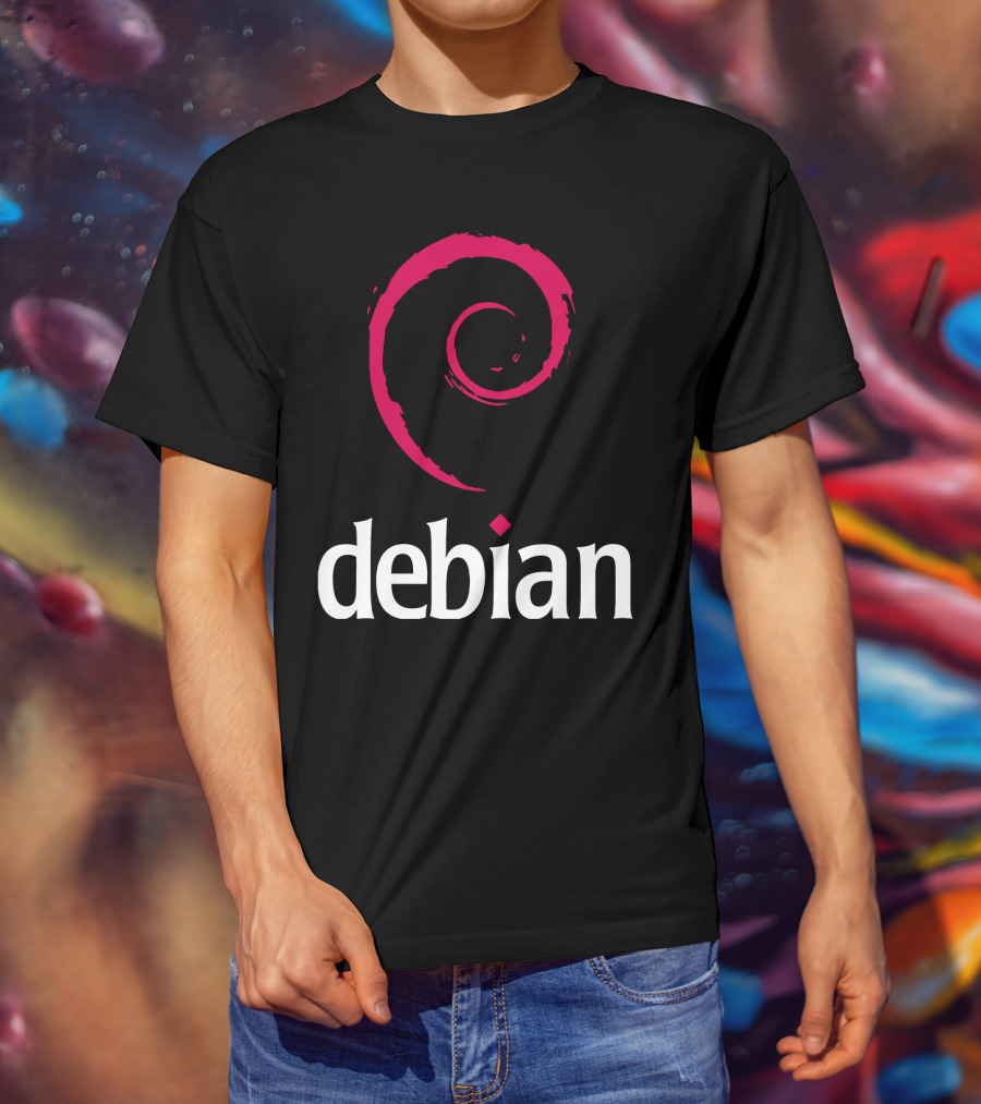 Debian Linux Logo Spiral T-Shirt