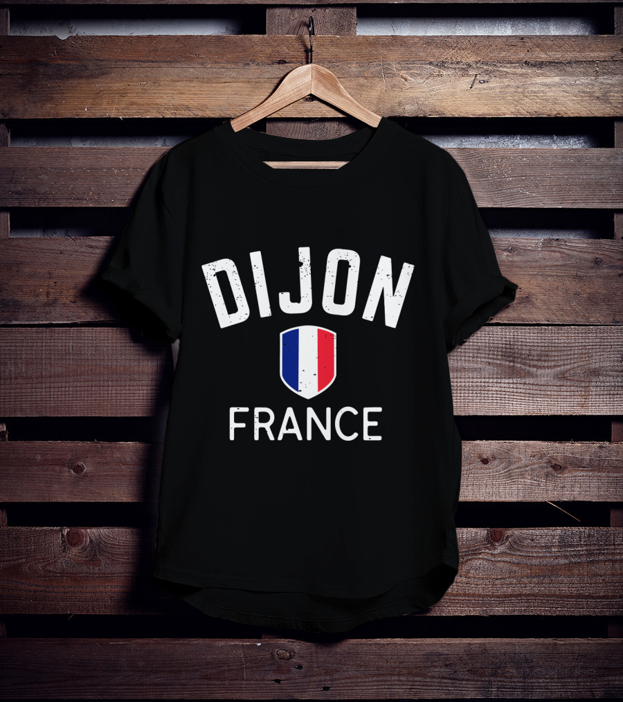Dijon France French Flag Shield T-Shirt