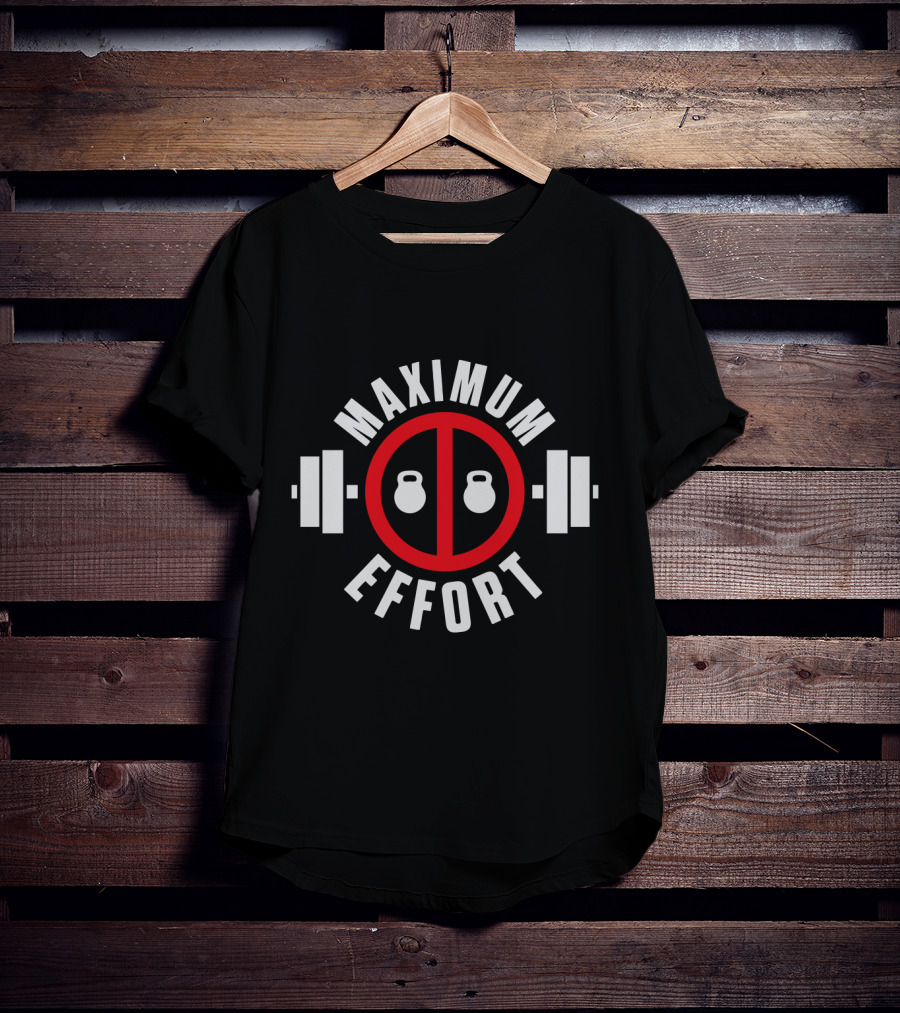 Maximum Effort Weightlifting Kettlebell Gym T-Shirt