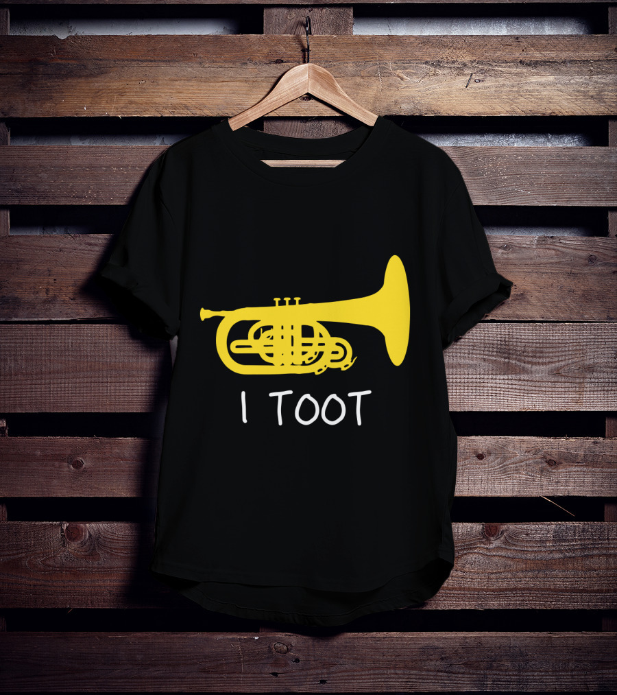 Funny Mellophone I Toot Yellow Instrument T-Shirt