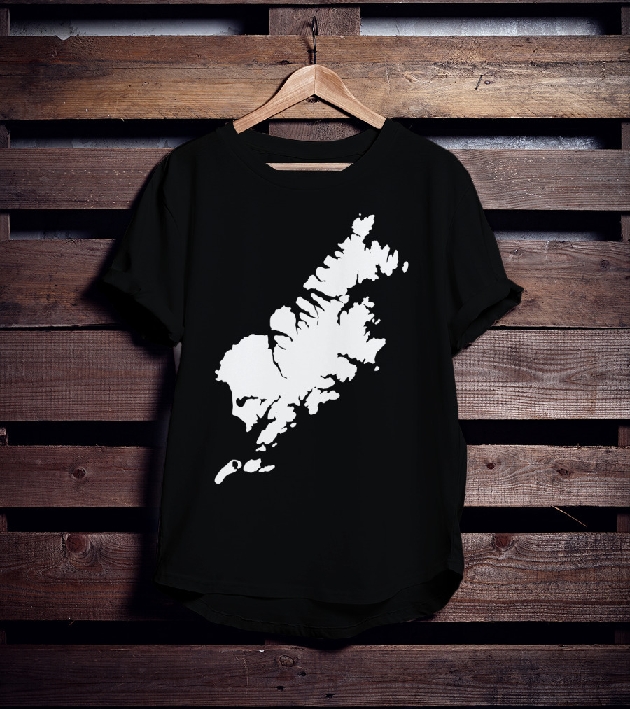 Kodiak Island Alaska Map Outline Home State T-Shirt