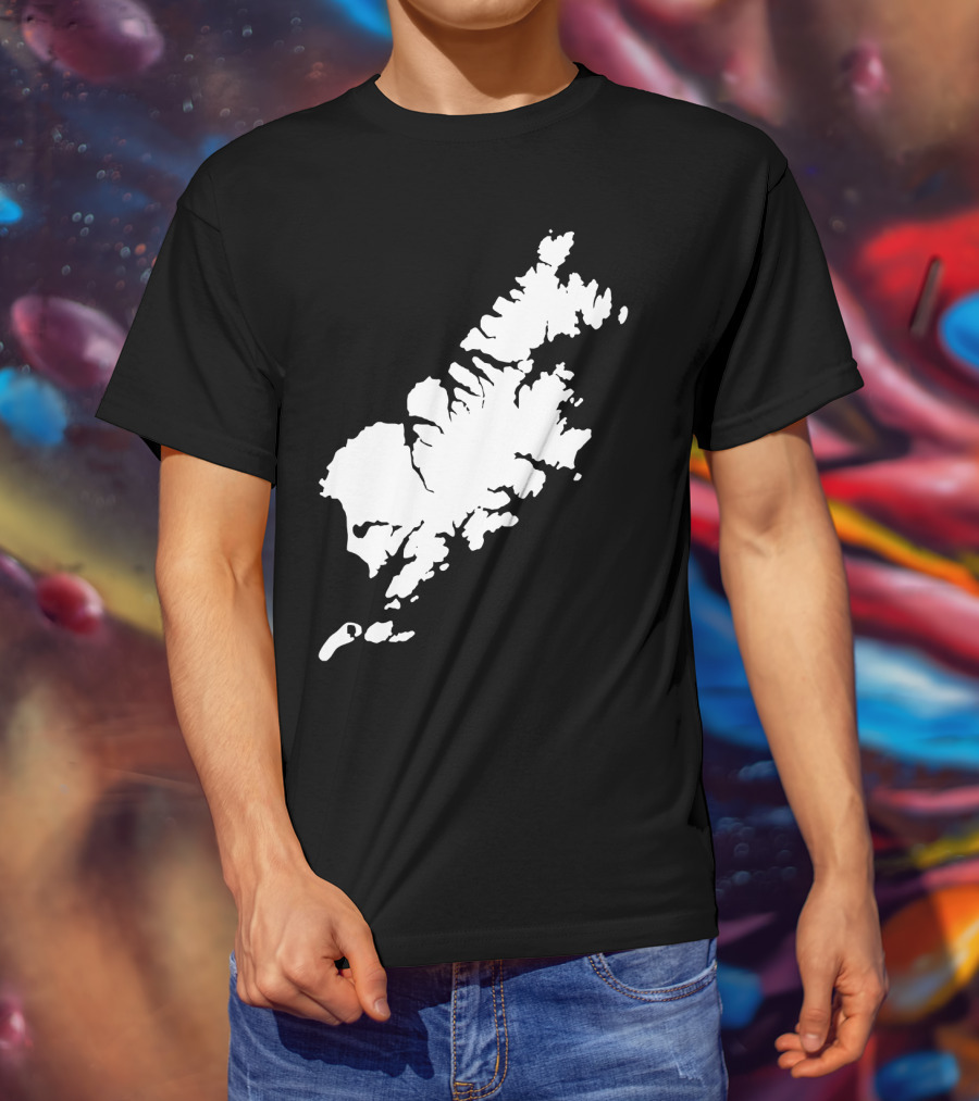 Kodiak Island Alaska Map Outline Home State T-Shirt