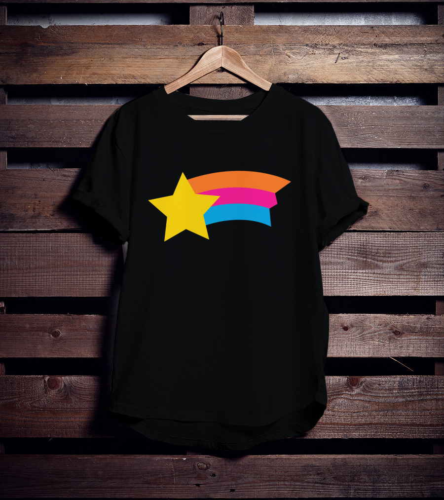 Lorch Street Vibrant Shooting Star Rainbow Stripe T-Shirt