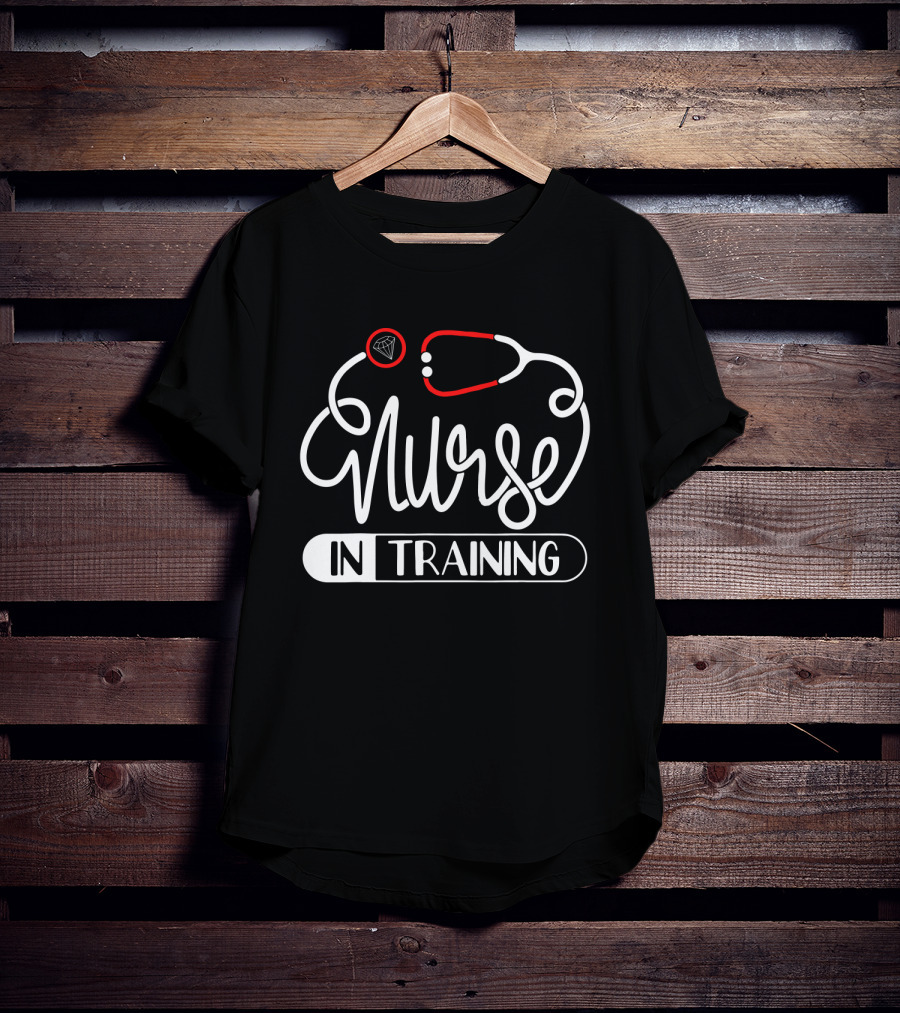 Nurse In Training Stethoscope Diamond T-Shirt