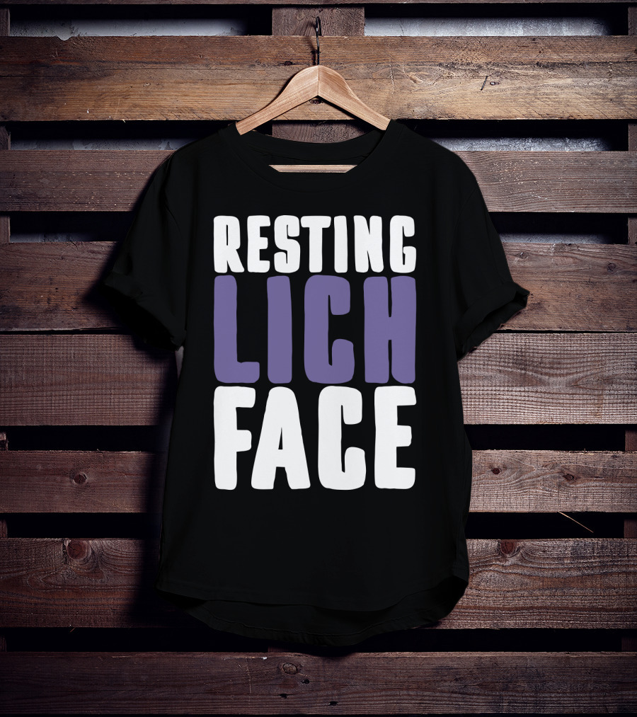 Resting Lich Face Dungeons Dragons Humor T-Shirt