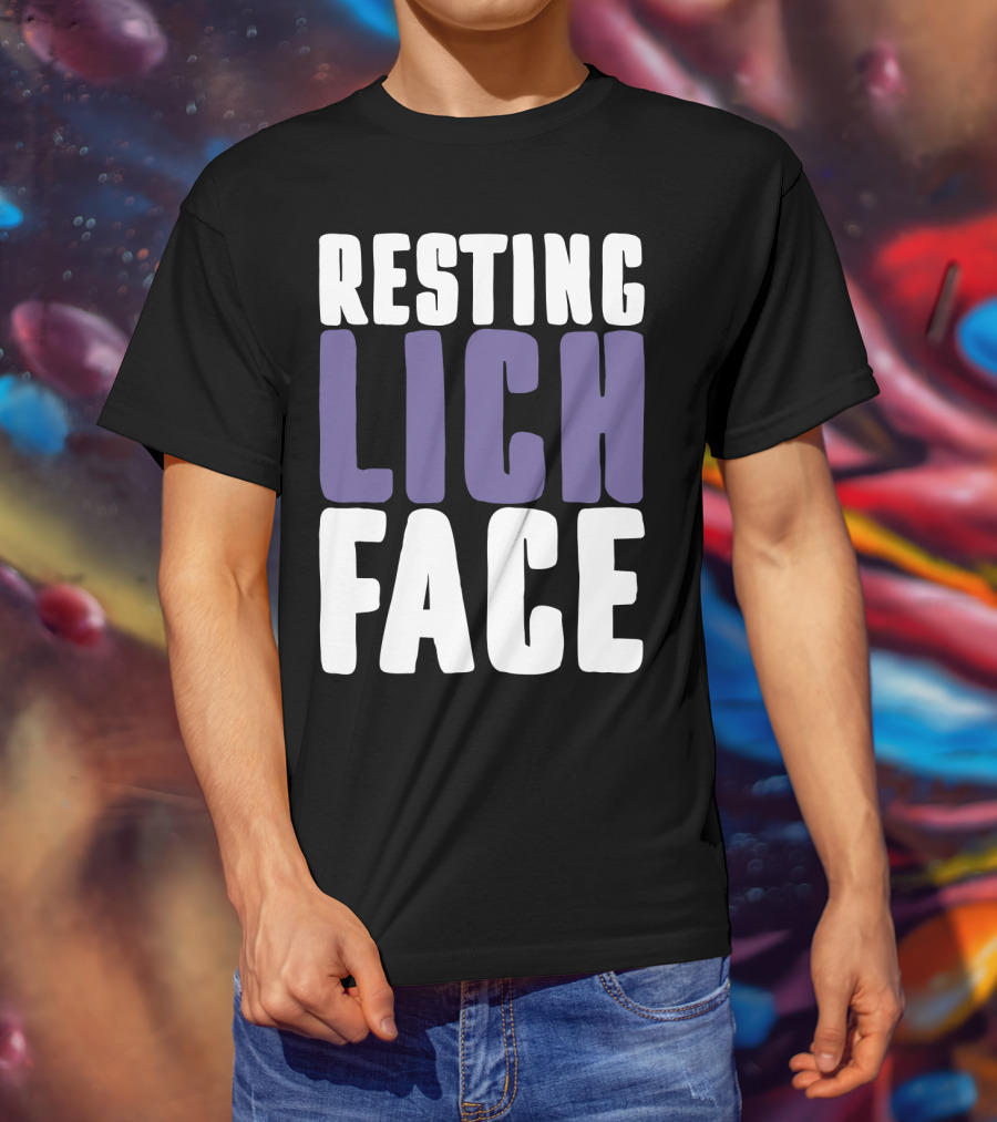 Resting Lich Face Dungeons Dragons Humor T-Shirt