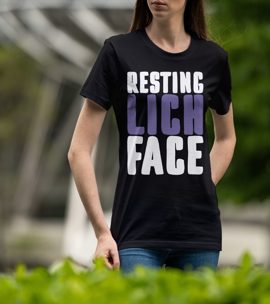 Resting Lich Face Dungeons Dragons Humor T-Shirt
