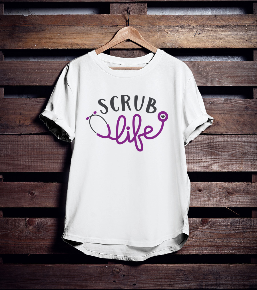 Scrub Life Stethoscope Heart T-Shirt