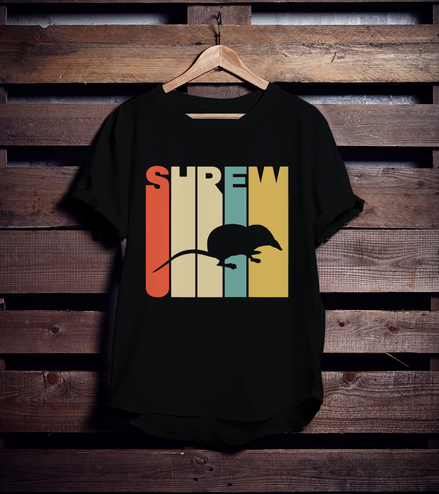 SHREW Silhouette Retro Stripe Color T-Shirt