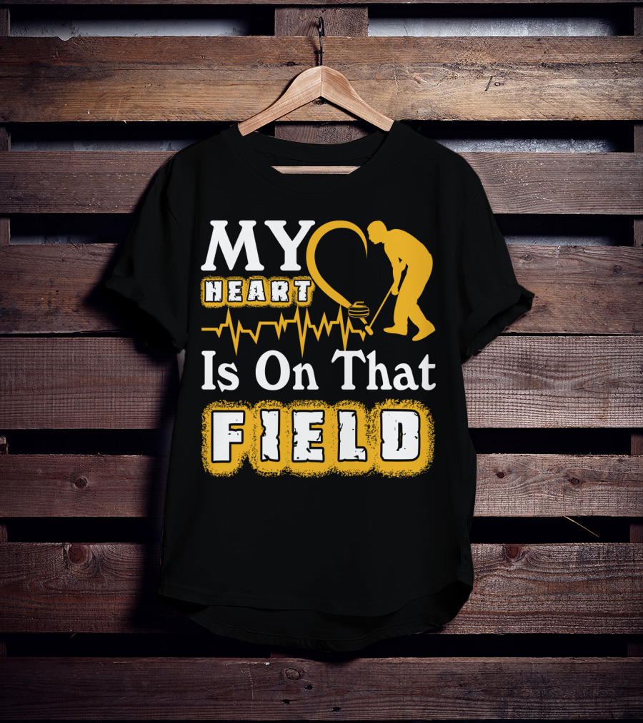 My Heart Is On That Field Curling T-Shirt