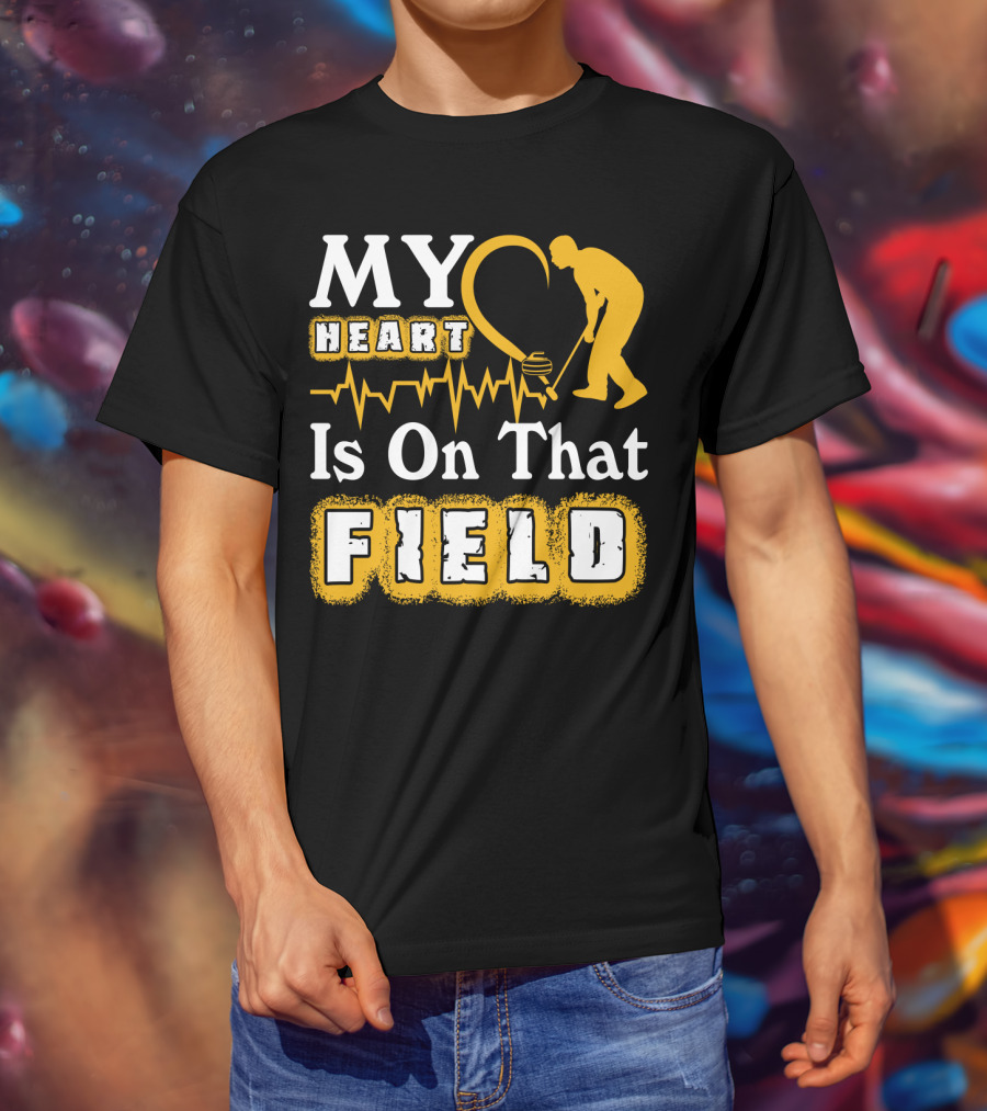 My Heart Is On That Field Curling T-Shirt