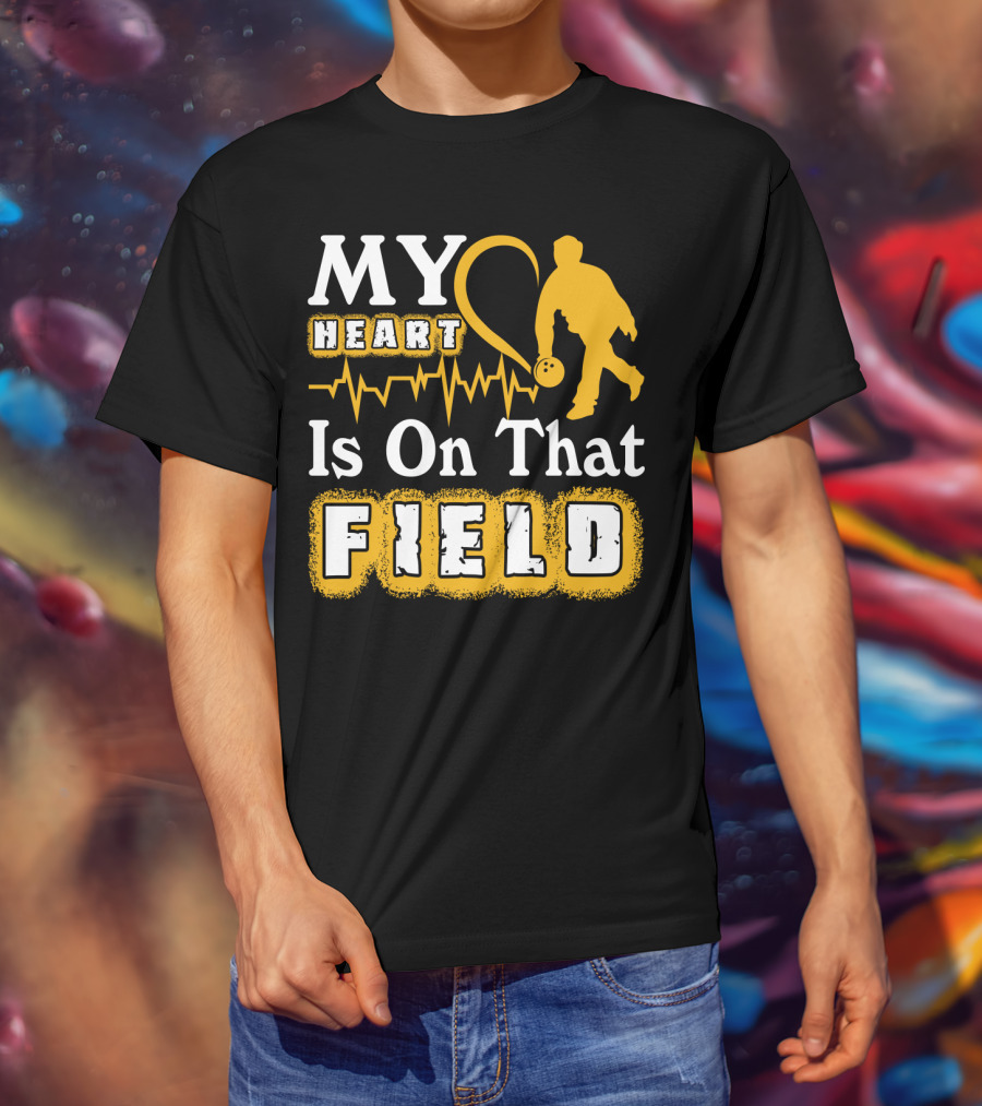 MY Heart Is On That Field Bowling T-Shirt