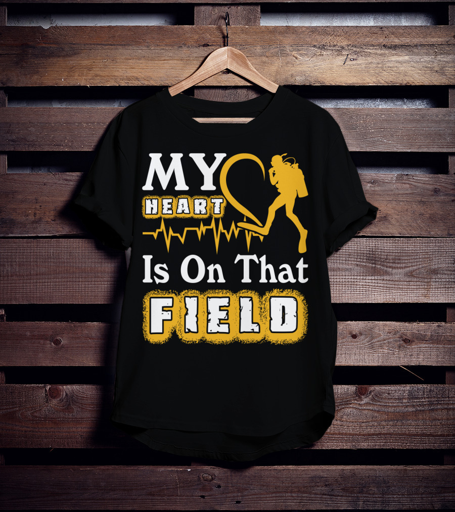 MY Heart Is On That FIELD Scuba Diving T-Shirt