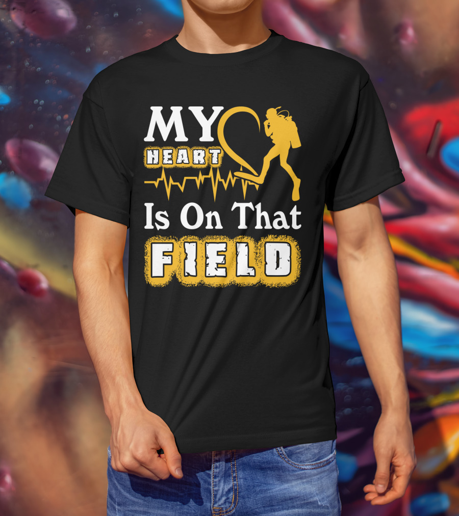 MY Heart Is On That FIELD Scuba Diving T-Shirt
