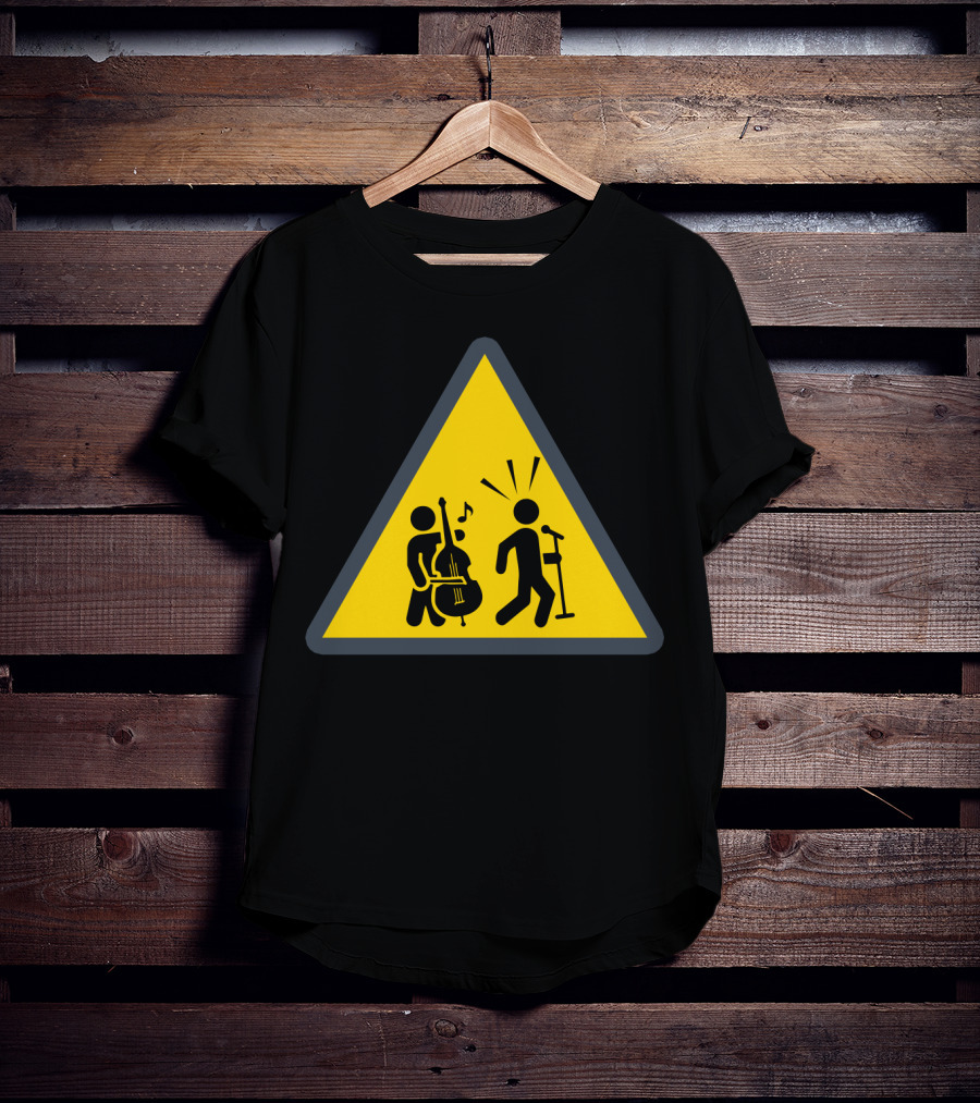 Funny Cello Warning Sign Music Humor T-Shirt