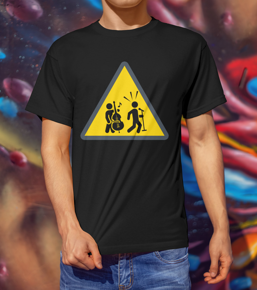 Funny Cello Warning Sign Music Humor T-Shirt