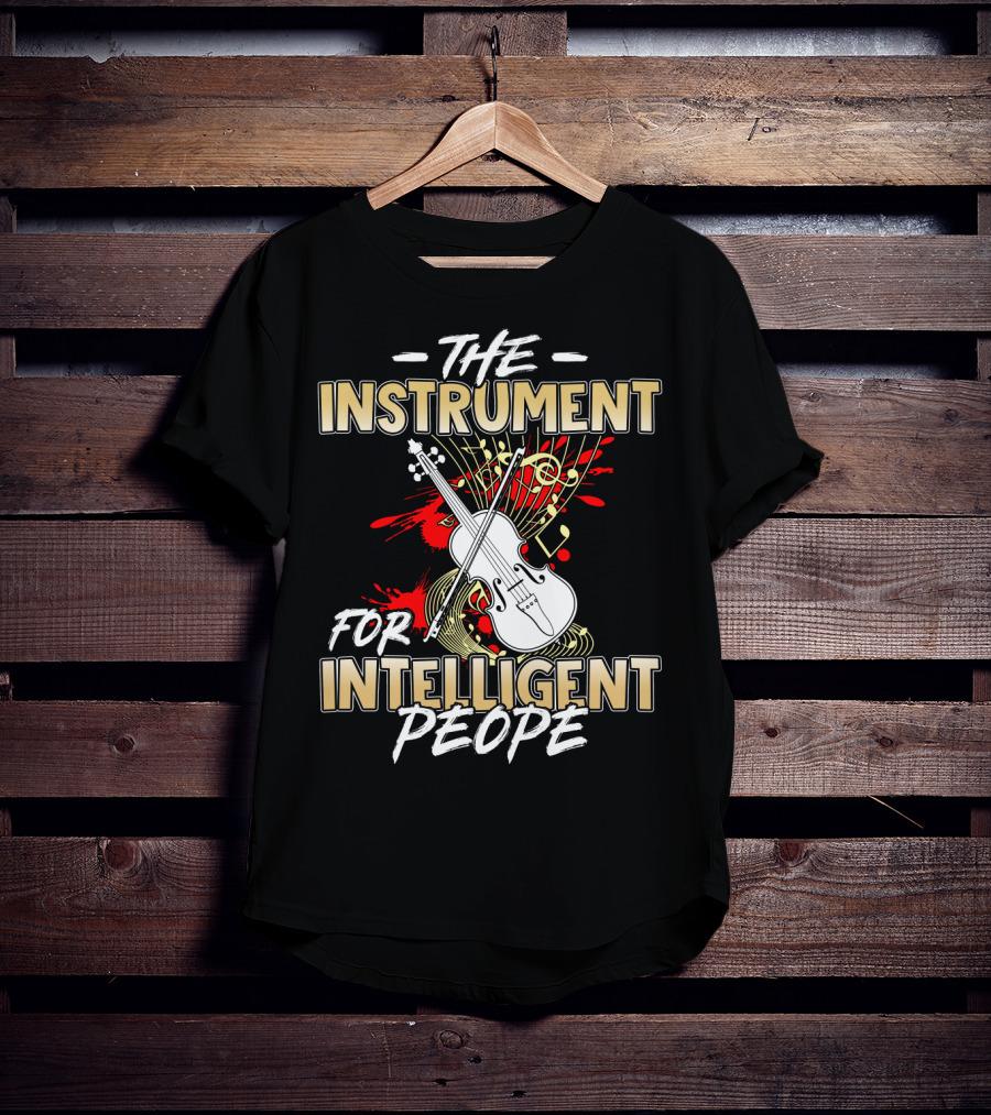 Violin The Instrument For Intelligent People Music Notes T-Shirt