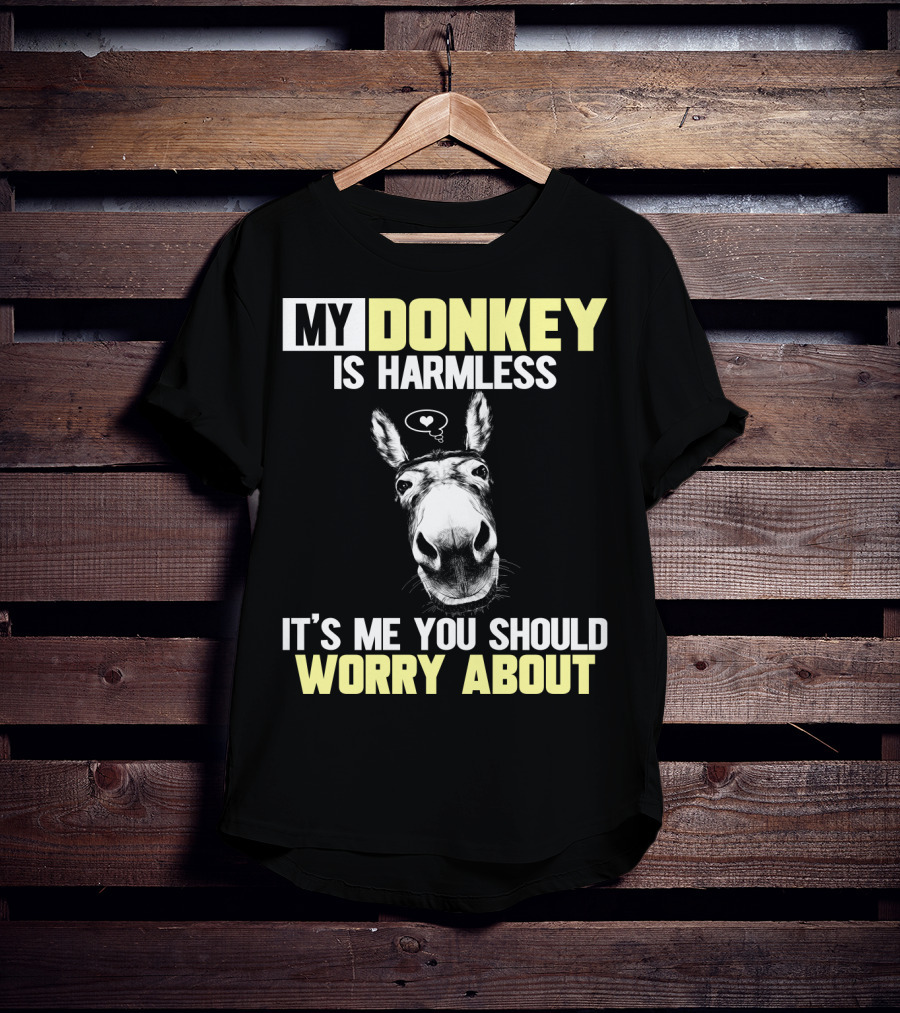 My Donkey Is Harmless It's ME You Should Worry About T-Shirt