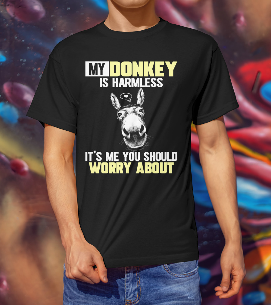 My Donkey Is Harmless It's ME You Should Worry About T-Shirt
