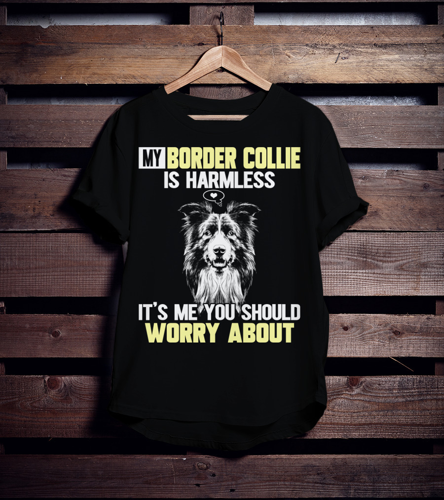 My Border Collie Is Harmless It's ME You Should Worry About T-Shirt