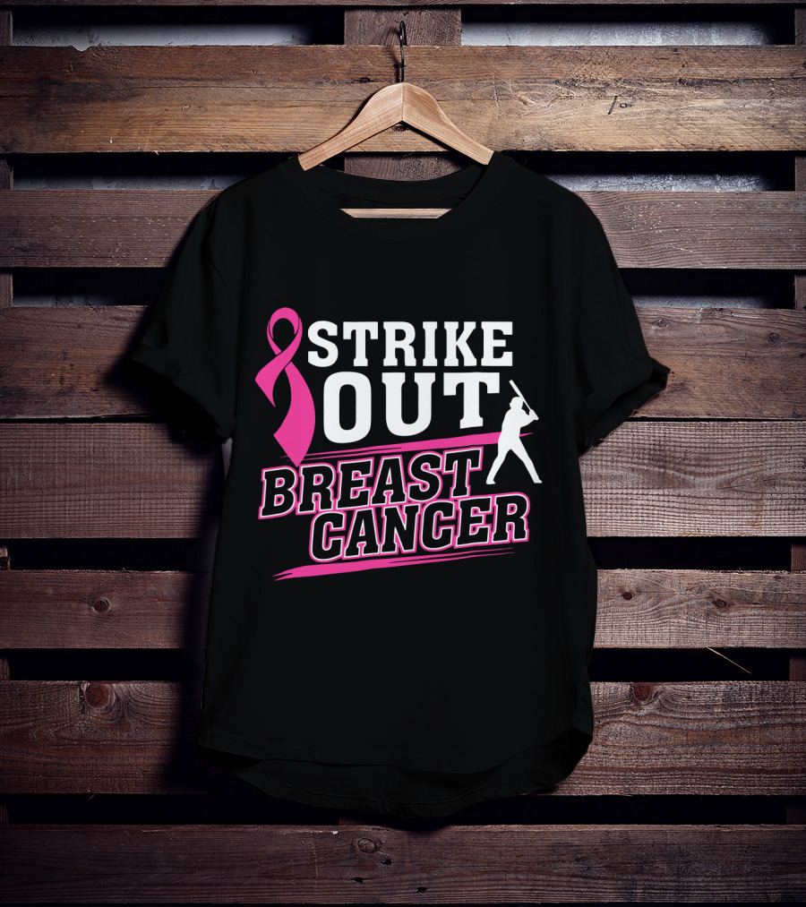 Strike Out Breast Cancer Awareness Baseball T-Shirt