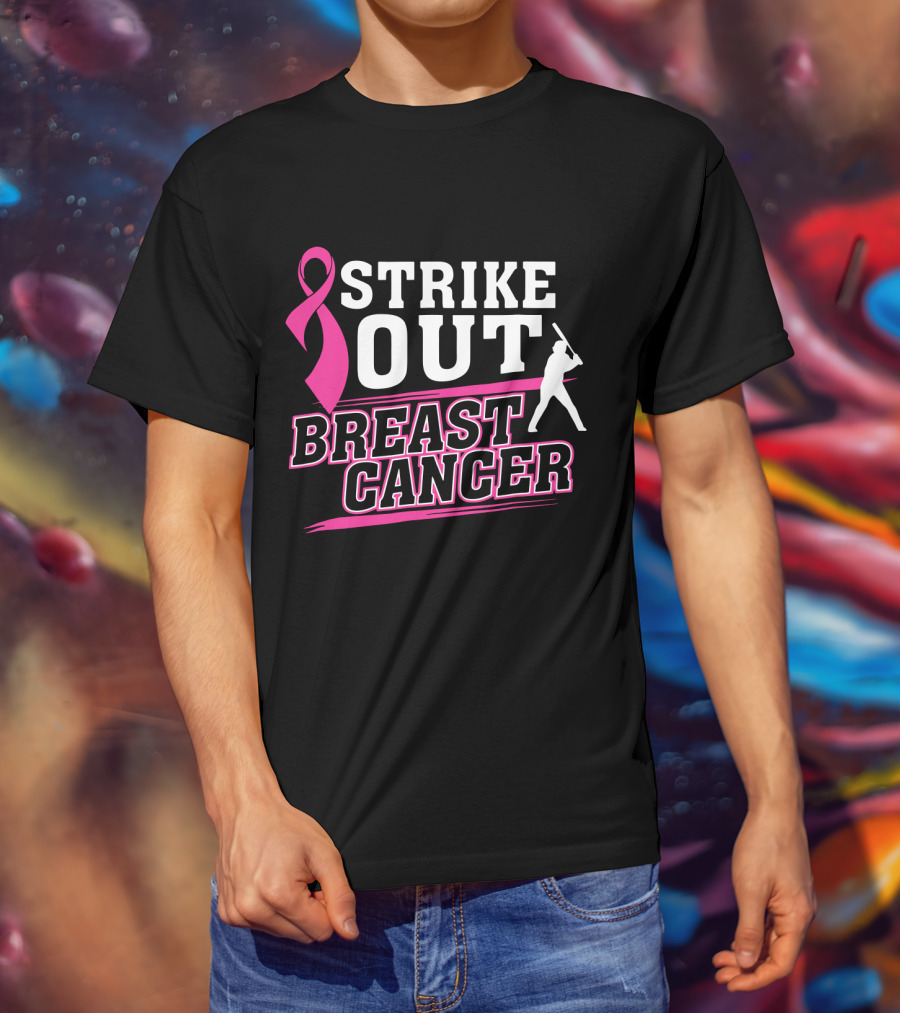 Strike Out Breast Cancer Awareness Baseball T-Shirt