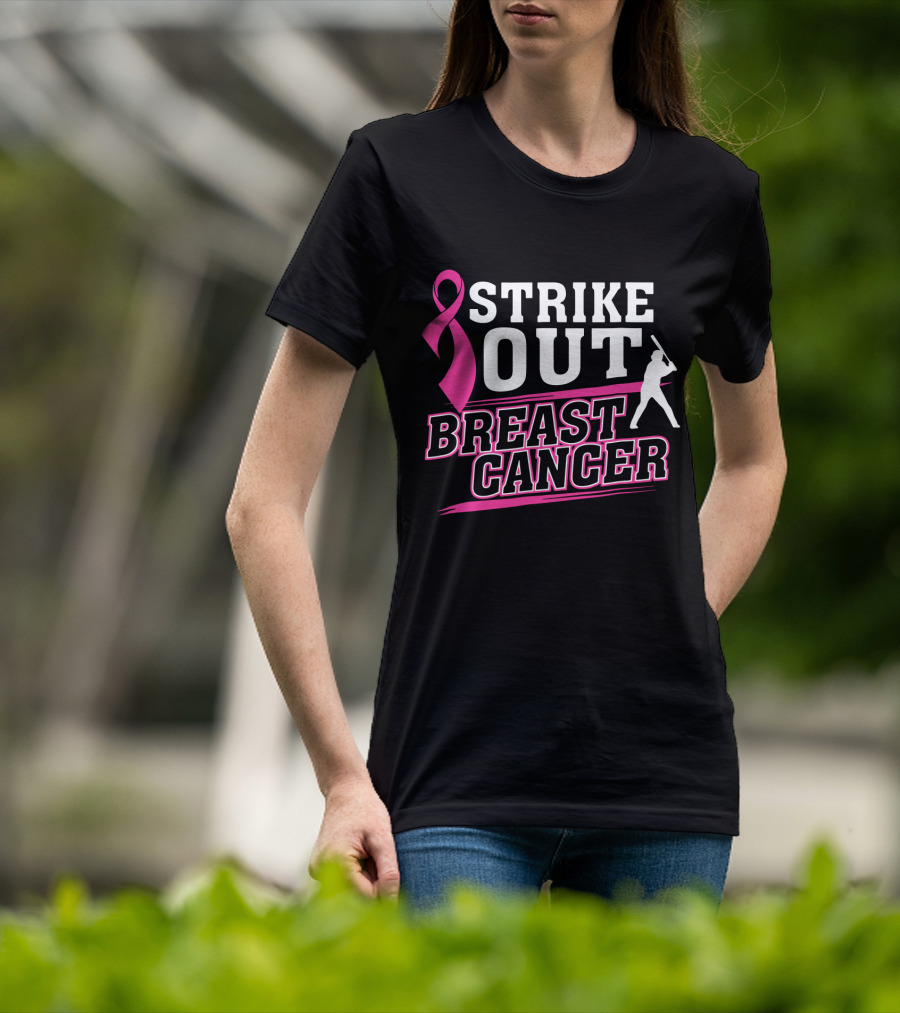 Strike Out Breast Cancer Awareness Baseball T-Shirt