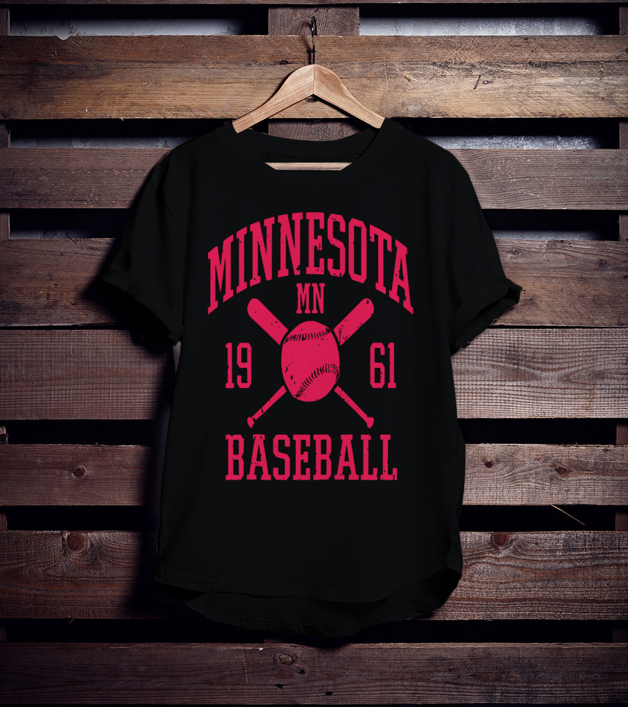 1961 Minnesota MN Baseball Vintage Twin City Minneapolis Raglan T-Shirt