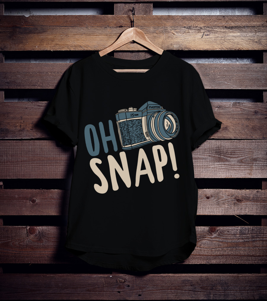 OH SNAP Photography Retro Camera T-Shirt