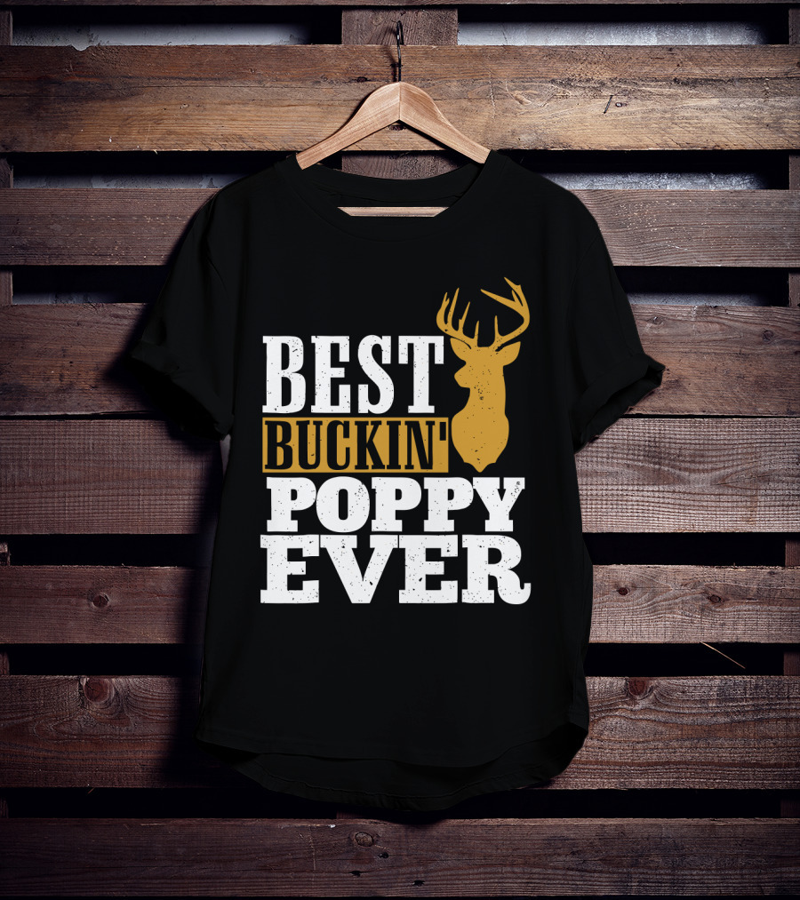 Best Buckin Poppy Ever Deer Head T-Shirt