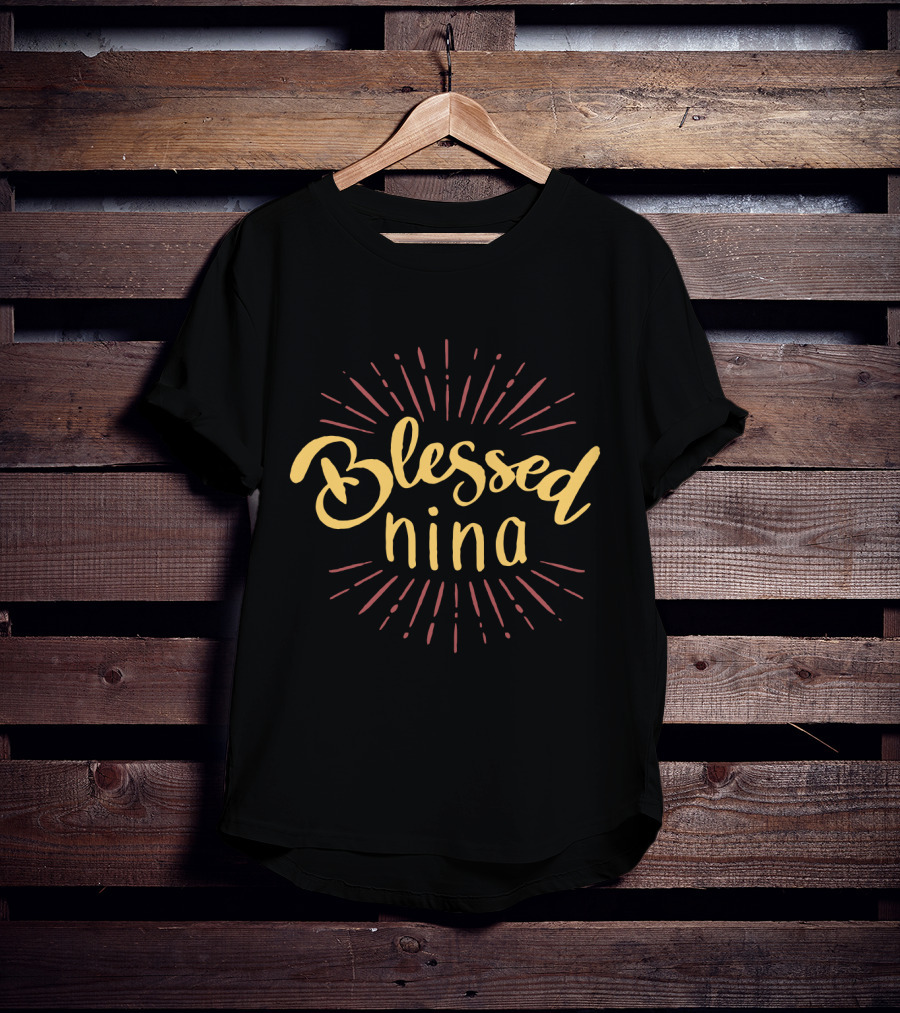Blessed Nina Burst With Radiant Lines T-Shirt