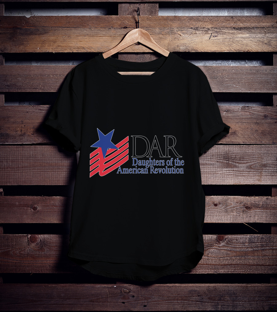DAR Daughters Of The American Revolution Red White Blue Star Emblem T-Shirt