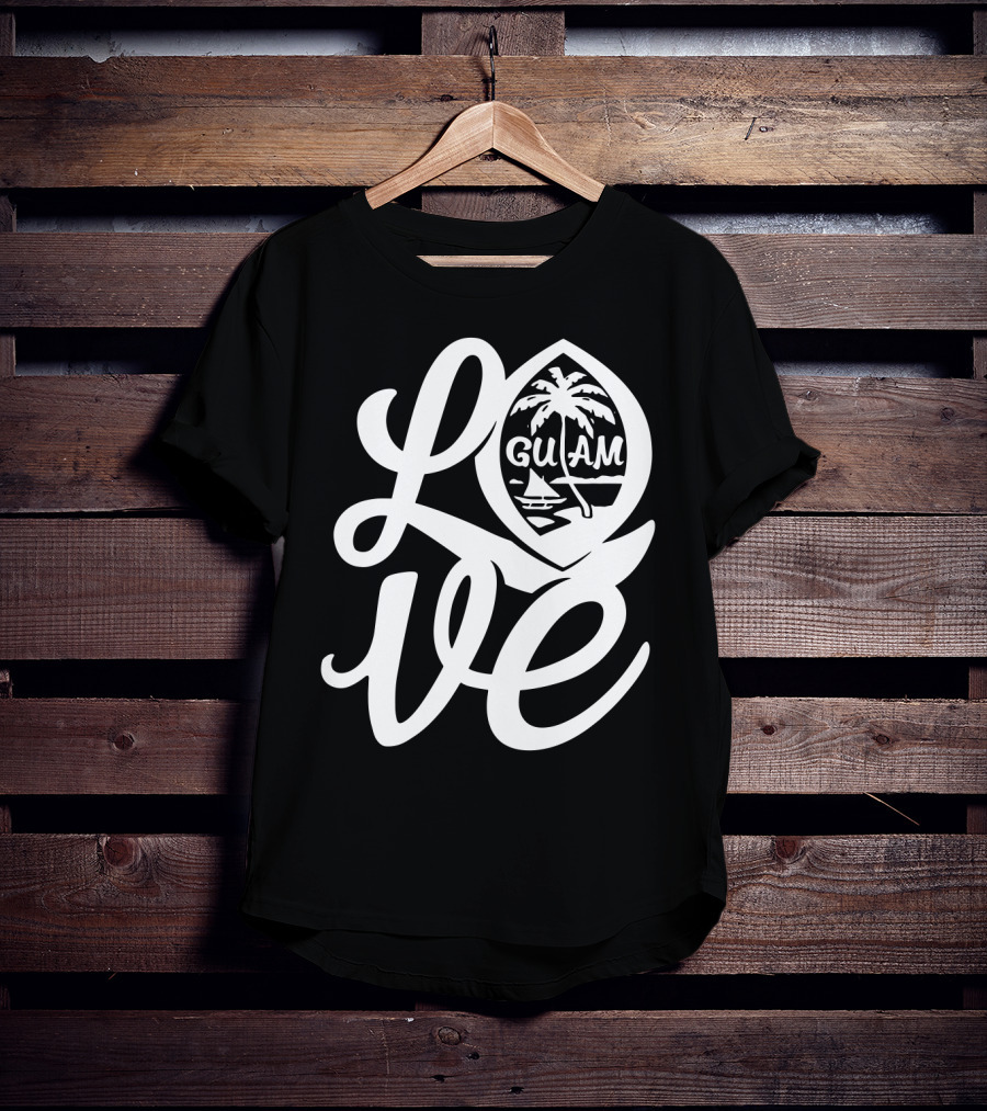 Love Script Guam Guamanian Palm Beach Islander T-Shirt