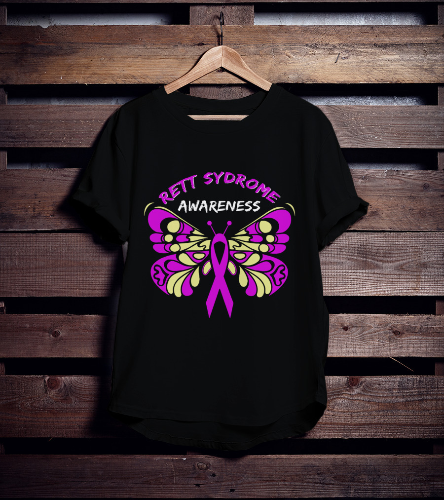 Rett Syndrome Awareness Butterfly T-Shirt