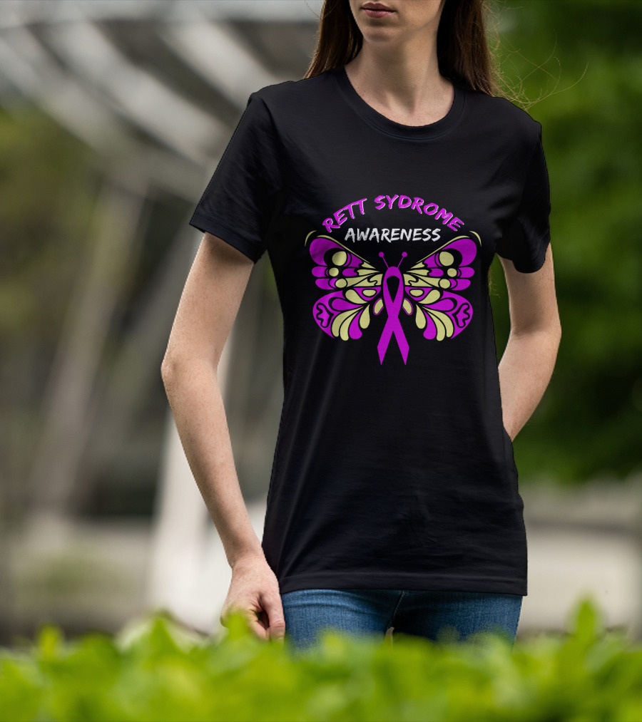 Rett Syndrome Awareness Butterfly T-Shirt