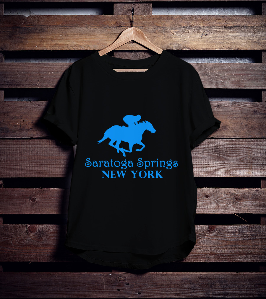Saratoga Springs New York Horse Racing Jockey T-Shirt