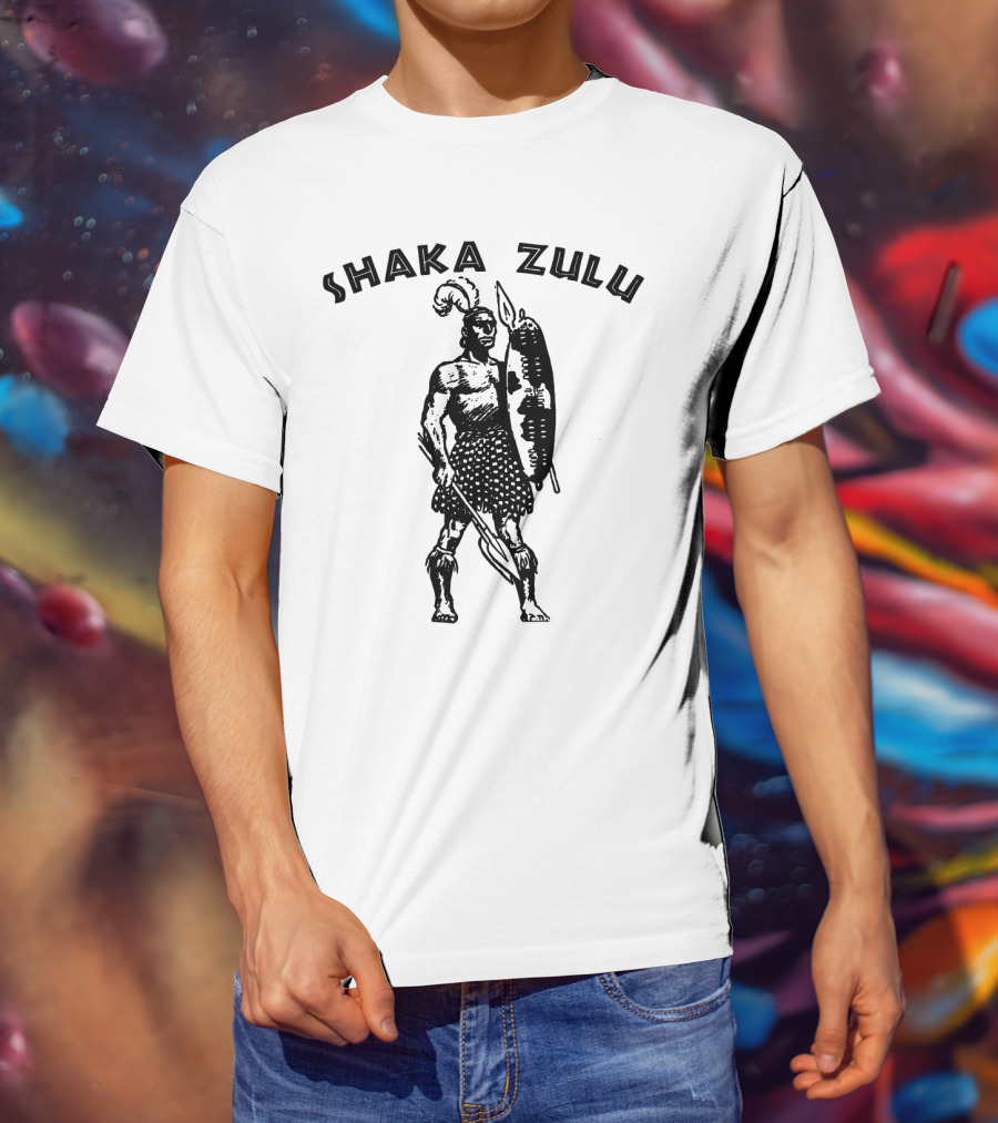 Shaka Zulu Retro African King Black Pride Motherland Africa T-Shirt