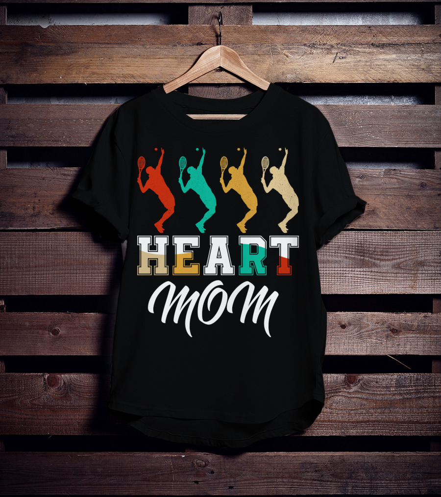 Tennis Heart Mom T-Shirt