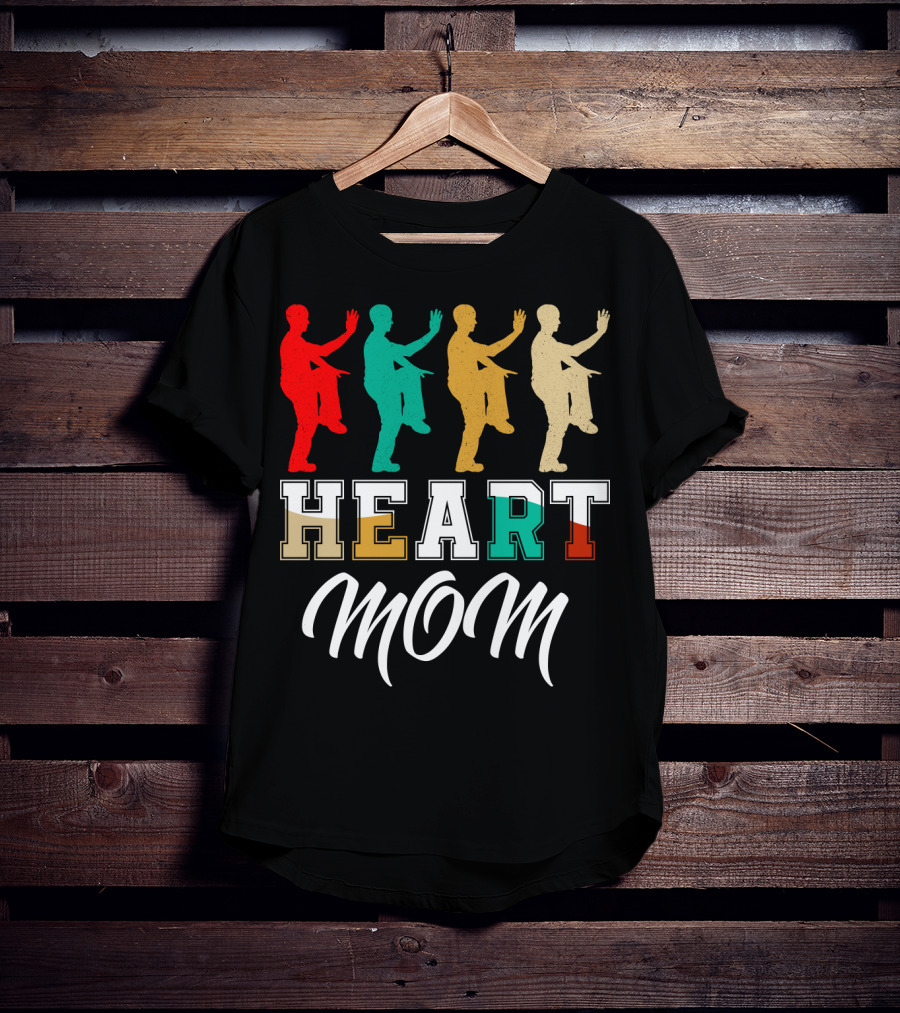 Kung Fu Fighting Heart Mom T-Shirt