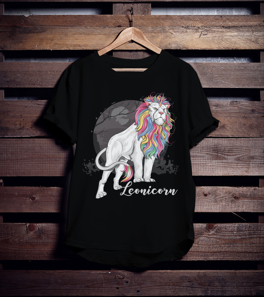 Leonicorn Rainbow-Maned Lion Unicorn Fusion T-Shirt