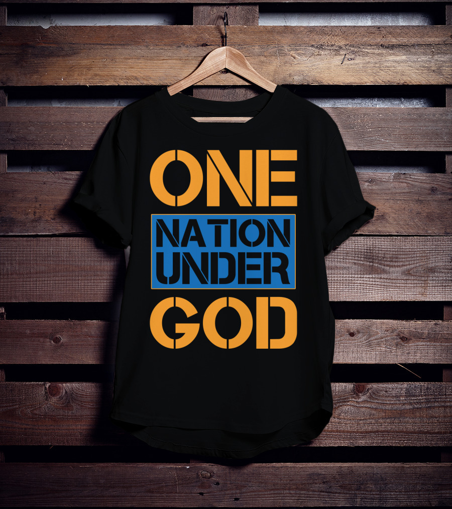 One Nation Under God Bold Color Block T-Shirt