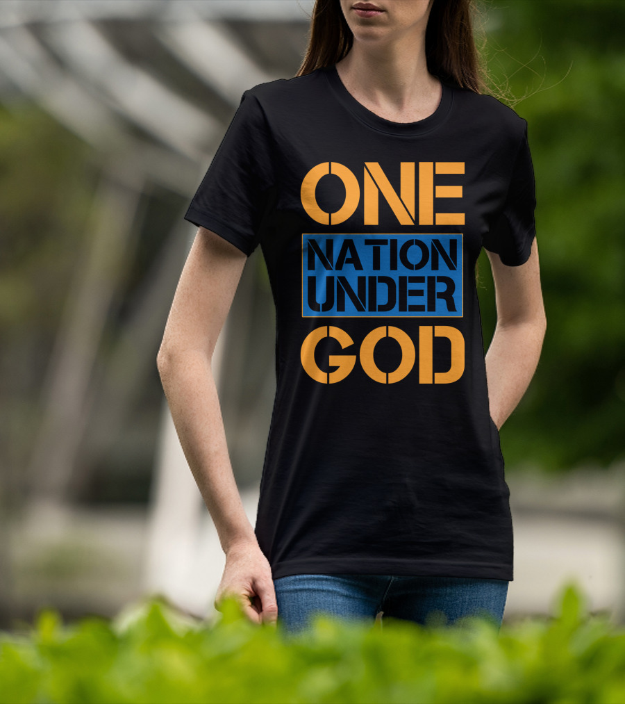 One Nation Under God Bold Color Block T-Shirt