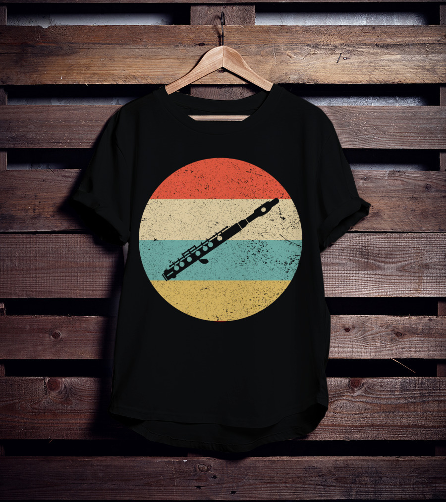 Vintage Retro Piccolo Colorful Distressed Circle T-Shirt