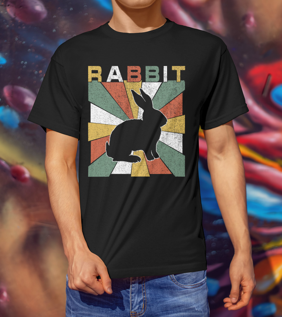 Rabbit Retro 70s Silhouette Sunburst T-Shirt