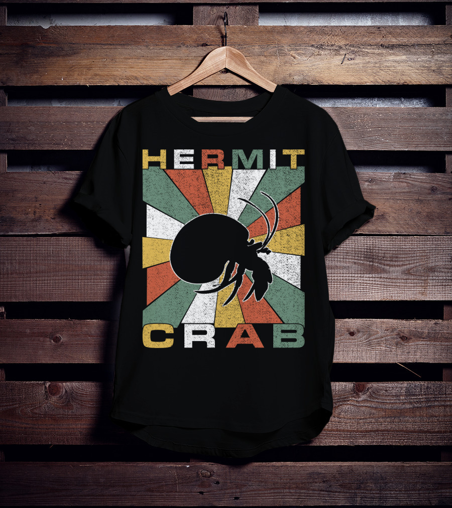 Hermit Crab Retro 70s Vintage T-Shirt